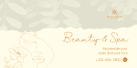 Beauty Spa Booking Twitter Post Design