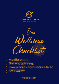 Wellness Checklist Flyer Design