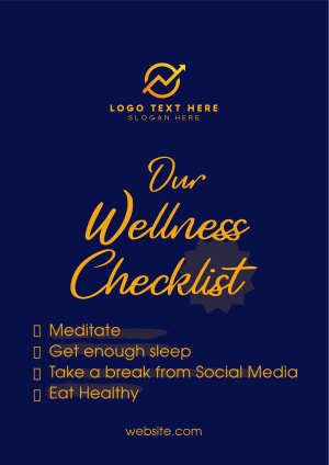 Wellness Checklist Flyer Image Preview