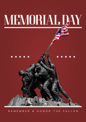 Solemn Memorial Day Poster Image Preview