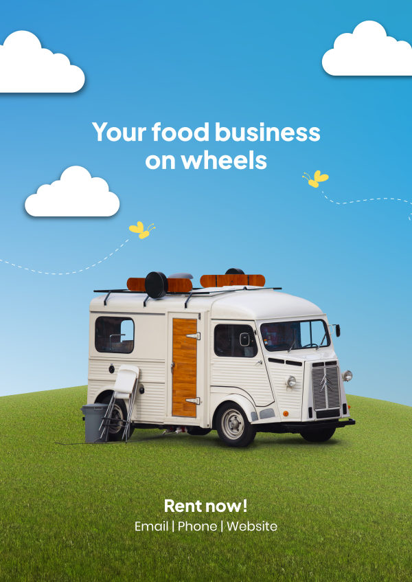 Rent Food Truck Poster Design Image Preview