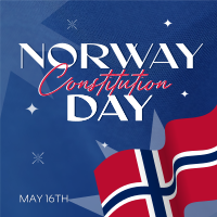 Flag Norway Day Instagram Post Design
