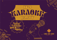 Karaoke Party Nights Postcard Image Preview