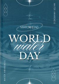 World Water Day Greeting Flyer Design