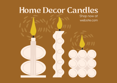 Home Decor Candles Postcard Image Preview