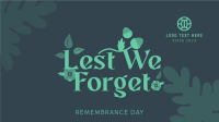 Remembrance Poppy Flower  Facebook event cover Image Preview