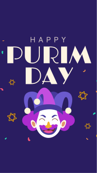 Purim Carnival Jester Instagram story Image Preview