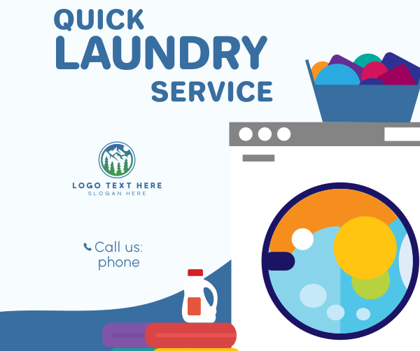 Quick Laundry Facebook Post Design Image Preview