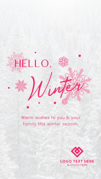 Minimalist Winter Greeting YouTube short Image Preview