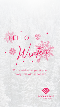 Minimalist Winter Greeting YouTube Short Design