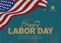 Celebrate Labor Day Postcard Design