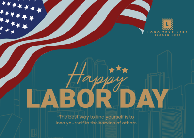 Celebrate Labor Day Postcard Image Preview