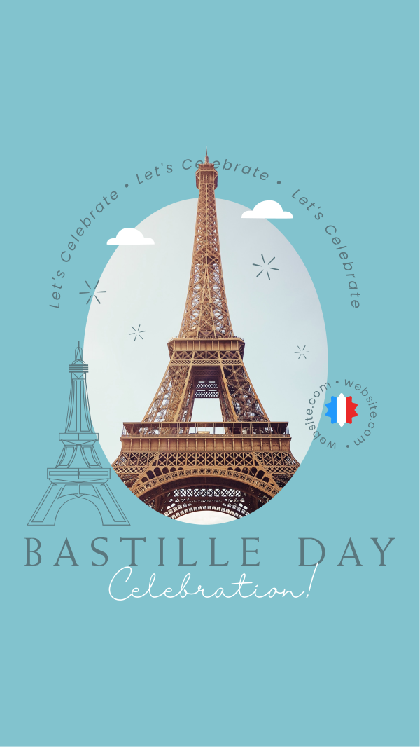 Let's Celebrate Bastille Instagram Story Design Image Preview