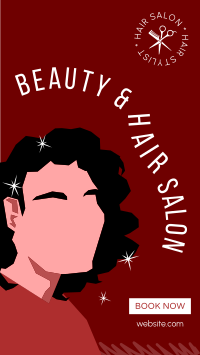 Hair Salon Minimalist Facebook Story Design