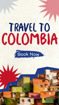 Travel to Colombia Paper Cutouts Video Image Preview