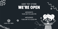 Toy Shop Hours Twitter Post Design
