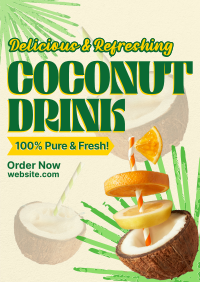 Refreshing Coconut Drink Poster Image Preview