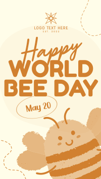 Modern Celebrating World Bee Day YouTube Short Design