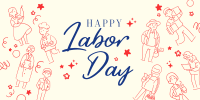 Labor Day  celebration Twitter post Image Preview