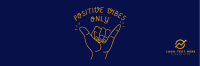 Positive Vibes Hand Sign Twitter Header Design