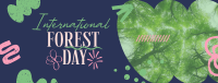 Doodle Shapes Forest Day Facebook cover Image Preview