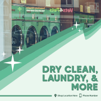 Dry Clean & Laundry Instagram Post Design