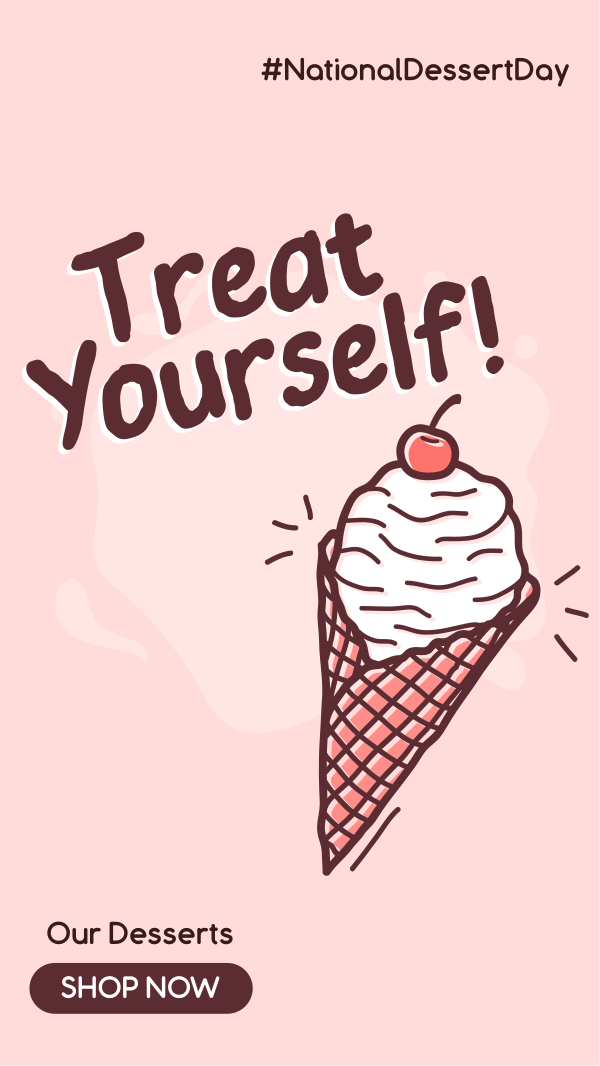 Treat Yourself! Facebook Story Design