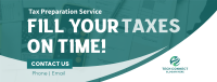 Fill Your Taxes Facebook Cover Design