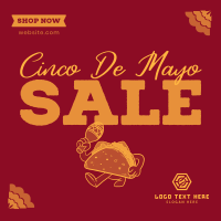 Happy Taco Mascot Sale Instagram Post Design