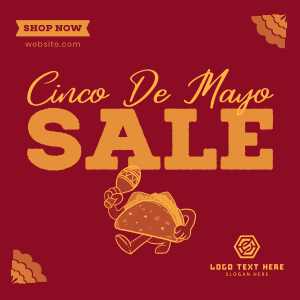 Happy Taco Mascot Sale Instagram post Image Preview