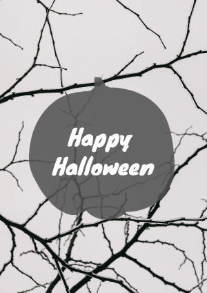 Simple Halloween Greeting Flyer Image Preview