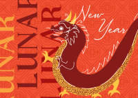 Chinese New Year Dragon Postcard Design