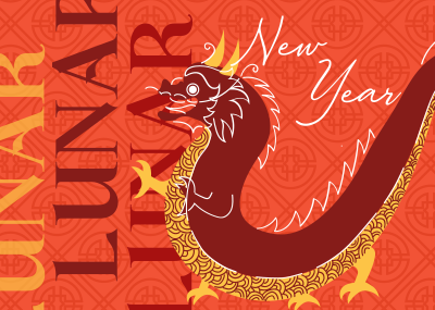 Chinese New Year Dragon Postcard Image Preview