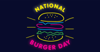 Neon Burger Facebook ad Image Preview