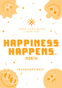 Share Happinness Poster Design