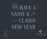 Sparkling New Year Facebook Post Design