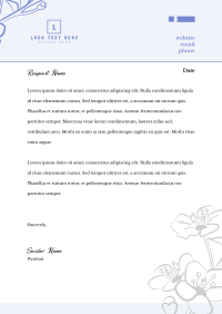 Like A Flower Letterhead Image Preview