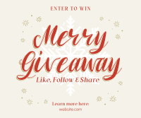 Merry Giveaway Announcement Facebook post Image Preview