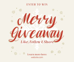 Merry Giveaway Announcement Facebook post Image Preview