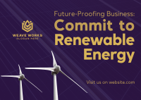 Commit to Renewable Energy Postcard Image Preview