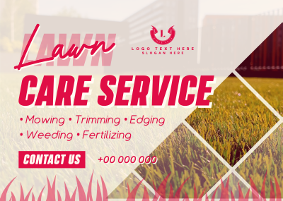 Lawn Care Maintenance Postcard Image Preview