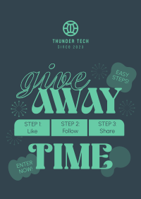 Simple Giveaway Steps Poster Image Preview