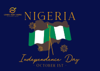 Nigeria Independence Event Postcard Design