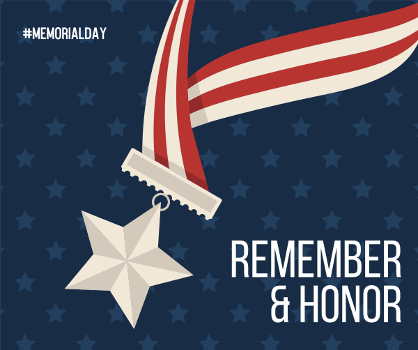 Memorial Day Medal Facebook Post Design Image Preview