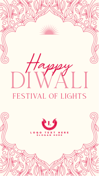 Elegant Diwali Frame TikTok video Image Preview