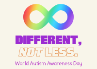 Autism Awareness Infinity Postcard Design