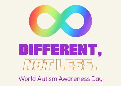 Autism Awareness Infinity Postcard Image Preview