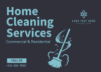 Home Cleaning Services Postcard Design