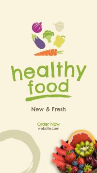 Fresh Healthy Foods Facebook Story Design