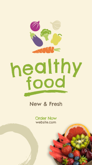 Fresh Healthy Foods Facebook story Image Preview